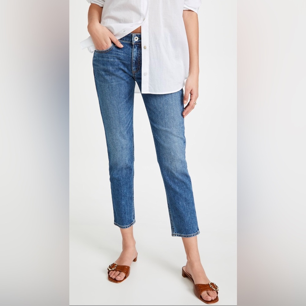 VGUC rag & bone dre low-rise slim boyfriend jeans in colour Star City - Picture 1 of 16
